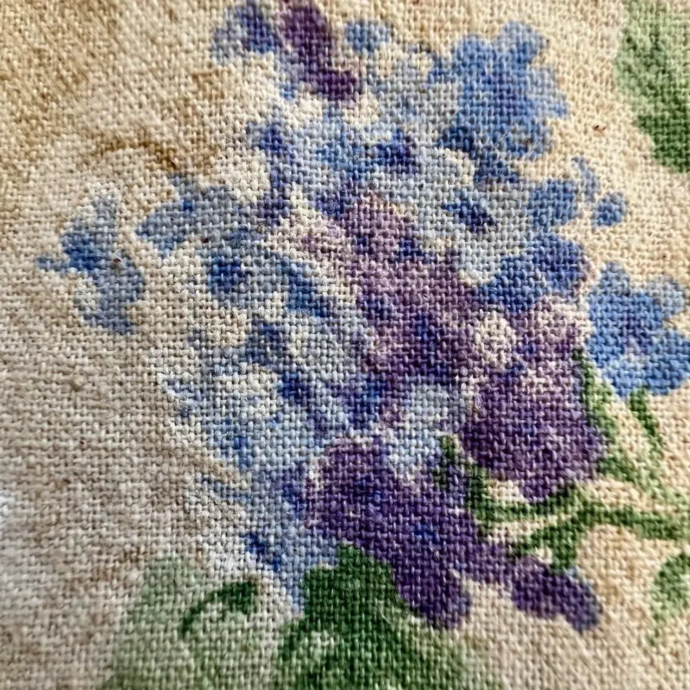 Vintage 90s Pier 1 Hydrangea Table Runner Set Placemats‎ Napkins Floral Cotton